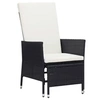 Image de Chaise H. 106 cm non pliable exterieur en resine tressee noir