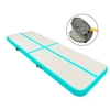Image de Tapis gonflable de gymnastique avec pompe 400x100x15cm PVC Vert