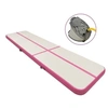 Image de Tapis gonflable de gymnastique avec pompe 600x100x15cm PVC Rose