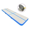 Image de Tapis gonflable de gymnastique avec pompe 600x100x15cm PVC Bleu