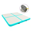 Image de Tapis gonflable de gymnastique avec pompe 200x200x10cm PVC Vert