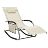 Image de Chaise longue textilène crème et gris