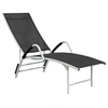 Image de Chaise longue Textilène et aluminium Noir