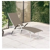 Image de Chaise longue en aluminium L. 170 cm marron H. 96 cm non pliable