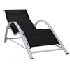 Image de Chaise longue textilène et aluminium noir