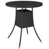 Image de Table de jardin Noir 70x70x73 cm Résine tressée