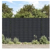 Image de 4x Ecrans d'Intimité de Jardin Panneau de Clôture Barrière d'Intimité Décorative Chemin Allée Arrière-cour Extérieur PVC 35x0,19 m Gris Foncé Mat