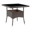 Image de Table de salle à manger de jardin Marron Résine tressée