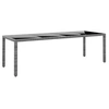 Image de Table de jardin 250x100x75 cm Verre trempé et Résine tressée 310593