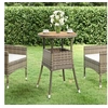 Image de Table de jardin Ø60x75 cm Acacia et résine tressée Gris
