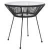 Image de Table a manger fixe sans tiroir en.casa 2 personnes en rotin 70 x 70 cm