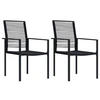 Image de Lot de 2 chaise en rotin non pliable H. 90 cm exterieur noir