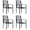 Image de Lot de 4 chaise en rotin non pliable exterieur H. 90 cm noir