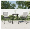 Image de Lot de 2 chaise H. 85.5 cm empilable non pliable en rotin exterieur noir