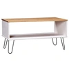 Image de Table basse New York Range Blanc/bois clair Bois de pin massif