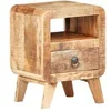 Image de Table de chevet 30x30x41 cm Bois de manguier brut