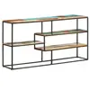 Image de Buffet Armoire Latérale Meuble de Rangement Armoire de Rangement Etagère sur Pied Maison Intérieur 150x30x75 cm Bois de Récupération Massif
