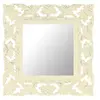 Image de Spiegel handgesneden 50x50 cm massief mangohout wit321641