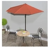 Image de Parasol de Balcon avec Mât en Aluminium Parasol de Patio Jardin Terrasse Anti-UV Anti-décoloration Extérieur Terre 312499
