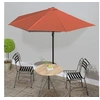 Image de Balkonparasol half met aluminium paal 300x155x223 cm terracotta312503