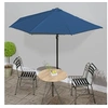 Image de Parasol de balcon avec mât en aluminium Bleu 300x155x223cm Demi