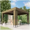 Image de Prieel met dubbel dak 180 g/m² 3x3x2,7 m taupe312218