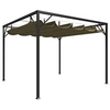 Image de Tuinprieel met uittrekbaar dak 180 g/m² 3x3 m taupe312220