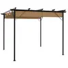 Image de Pergola avec toit rétractable Taupe 3x3 m Acier 180 g/m²