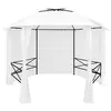 Image de Tuinpaviljoen met gordijnen 180 g/m² 360x312x265 cm wit312234
