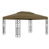 Image de vidaXL Prieel met dubbel dak 180 g/m² 3x4 m taupe312244