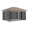 Image de Prieel met klamboe 180 g/m² 4x3x2,73 m taupe312252