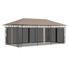 Image de Prieel met klamboe 180 g/m² 6x3x2,73 m taupe312253