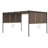 Image de Tuinprieel met zijgordijn 4x3x2,25 m taupe312264