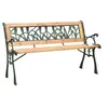 Image de Banc de jardin 122 cm fonte et bois de sapin massif