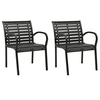 Image de Lot de 2 chaise en acier non empilable non pliable H. 80 cm exterieur noir