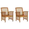 Image de Chaises de jardin lot de 2 Bois d acacia massif
