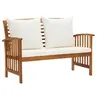 Image de Banc de jardin avec coussins 119 cm Bois solide d acacia