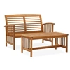 Image de Salon de jardin bois massif bois 2 pieces 43.0 x 50.0 x 43.0 2 personnes