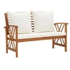 Image de Banc de jardin avec coussins 119 cm Bois solide d acacia