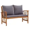 Image de Banc de jardin avec coussins 119 cm Bois solide d acacia