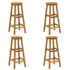 Image de Tabourets de bar lot de 4 bois d acacia solide