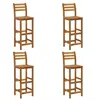 Image de Tabourets de bar lot de 4 bois d acacia solide