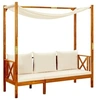 Image de Banc de jardin avec auvent, Bois d'acacia solide