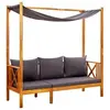 Image de Banc de jardin avec auvent Bois d'acacia solide