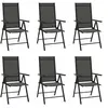 Image de Chaises de jardin pliables lot de 6 Textilène Noir