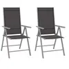Image de Chaises de jardin pliables lot de 2 Textilène Noir312181