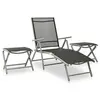 Image de Salon de jardin 3 pcs textilène et aluminium argenté