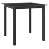 Image de Tuintafel 80x80x74 cm aluminium en glas zwart312200