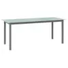 Image de Table de jardin Gris clair 190x90x74 cm Aluminium et verre
