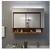 Image de Armoire à miroir de salle de bain LED Chêne 80x15x60 cm MDF